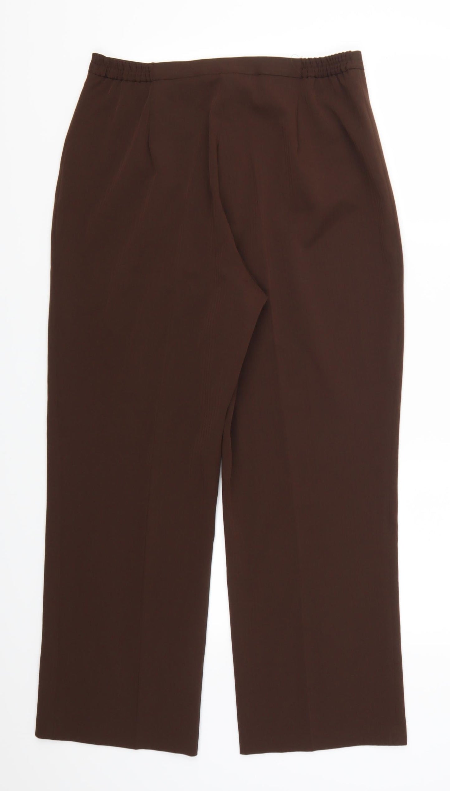 Happi Womens Brown   Trousers  Size 14 L26 in