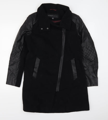 Andrew Marc Womens Black   Trench Coat Coat Size 10