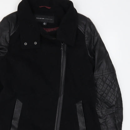 Andrew Marc Womens Black   Trench Coat Coat Size 10