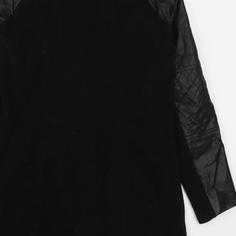 Andrew Marc Womens Black   Trench Coat Coat Size 10