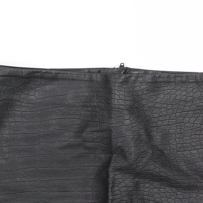 H&M Womens Black Animal Print  Mini Skirt Size 8