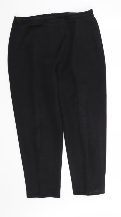 Womens UK Size 16 C&A Regular Fit  Black Trousers