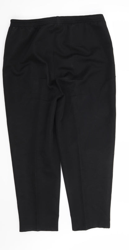 Womens UK Size 16 C&A Regular Fit  Black Trousers