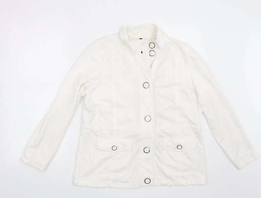 Womens UK Size M Bonmarché White Jacket
