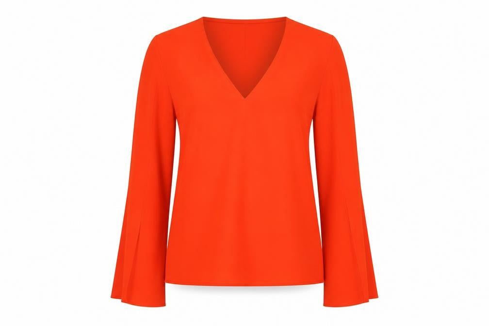 Womens UK Size 4 Topshop Red Basic Blouse