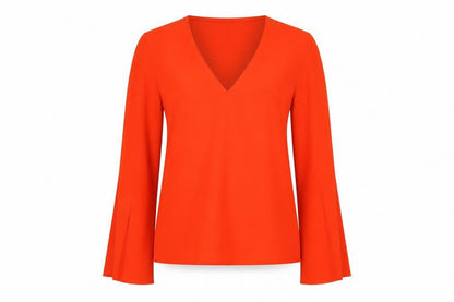 Womens UK Size 4 Topshop Red Basic Blouse