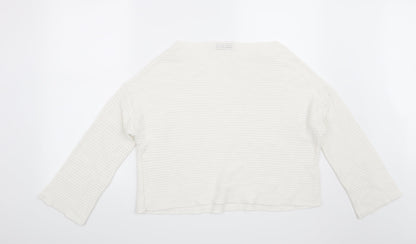 Pull & Bear Womens White   Pullover Jumper Size M