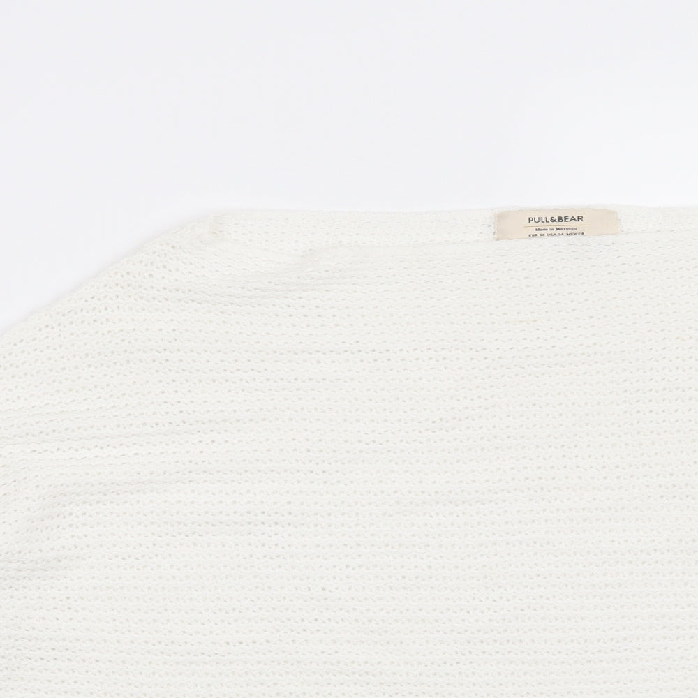 Pull & Bear Womens White   Pullover Jumper Size M