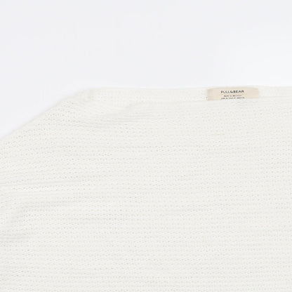 Pull & Bear Womens White   Pullover Jumper Size M