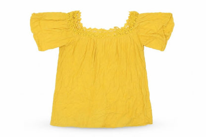 Pep&Co Womens Yellow   Basic Blouse Size 8