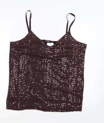 Womens UK Size 16 NEXT Brown Basic T-Shirt