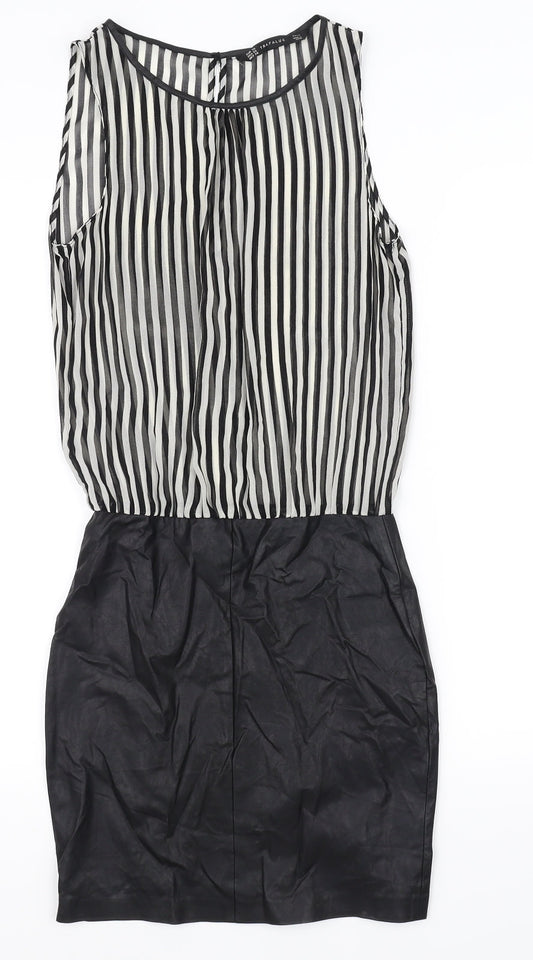 Trafaluc Womens White Striped  A-Line  Size 4