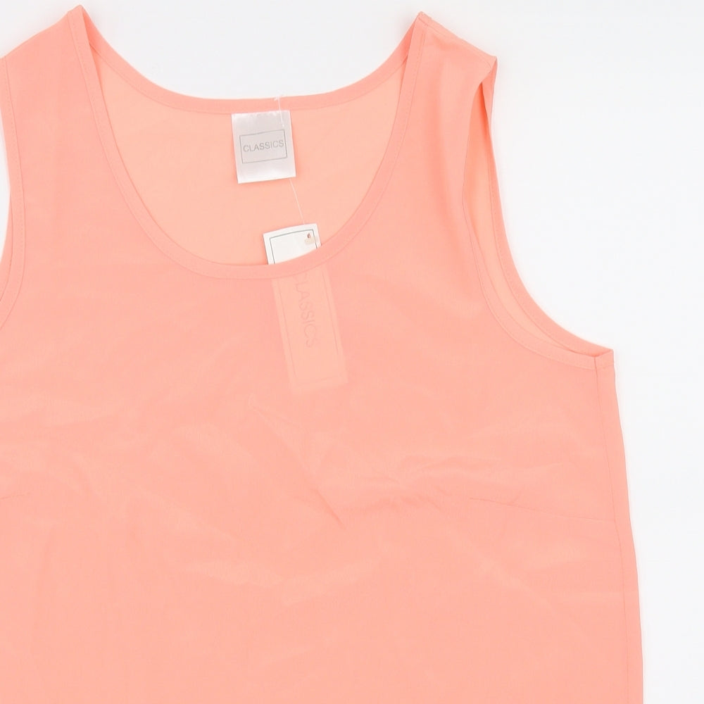 Womens UK Size 12 Classic Pink Basic Blouse