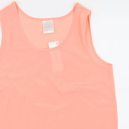 Womens UK Size 12 Classic Pink Basic Blouse