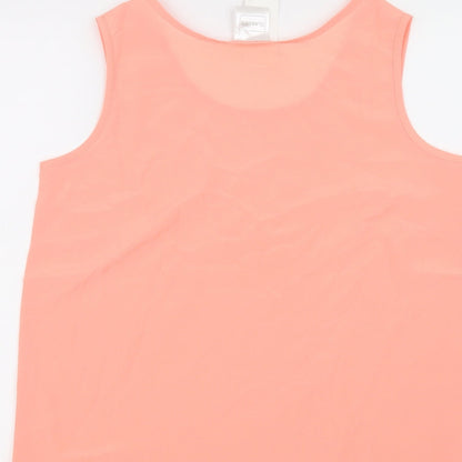 Womens UK Size 12 Classic Pink Basic Blouse