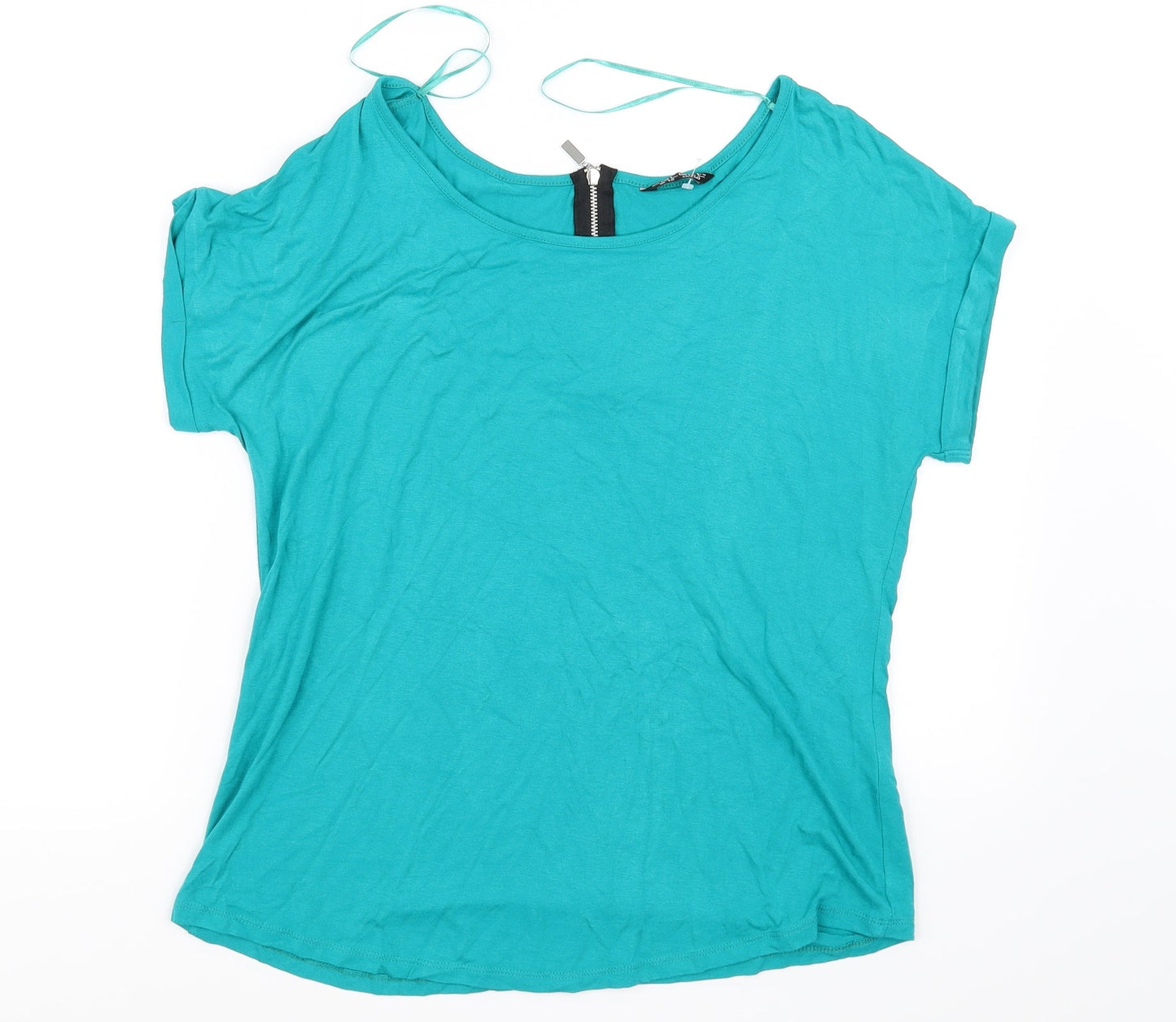 Womens UK Size 12 Selected Green Basic Blouse