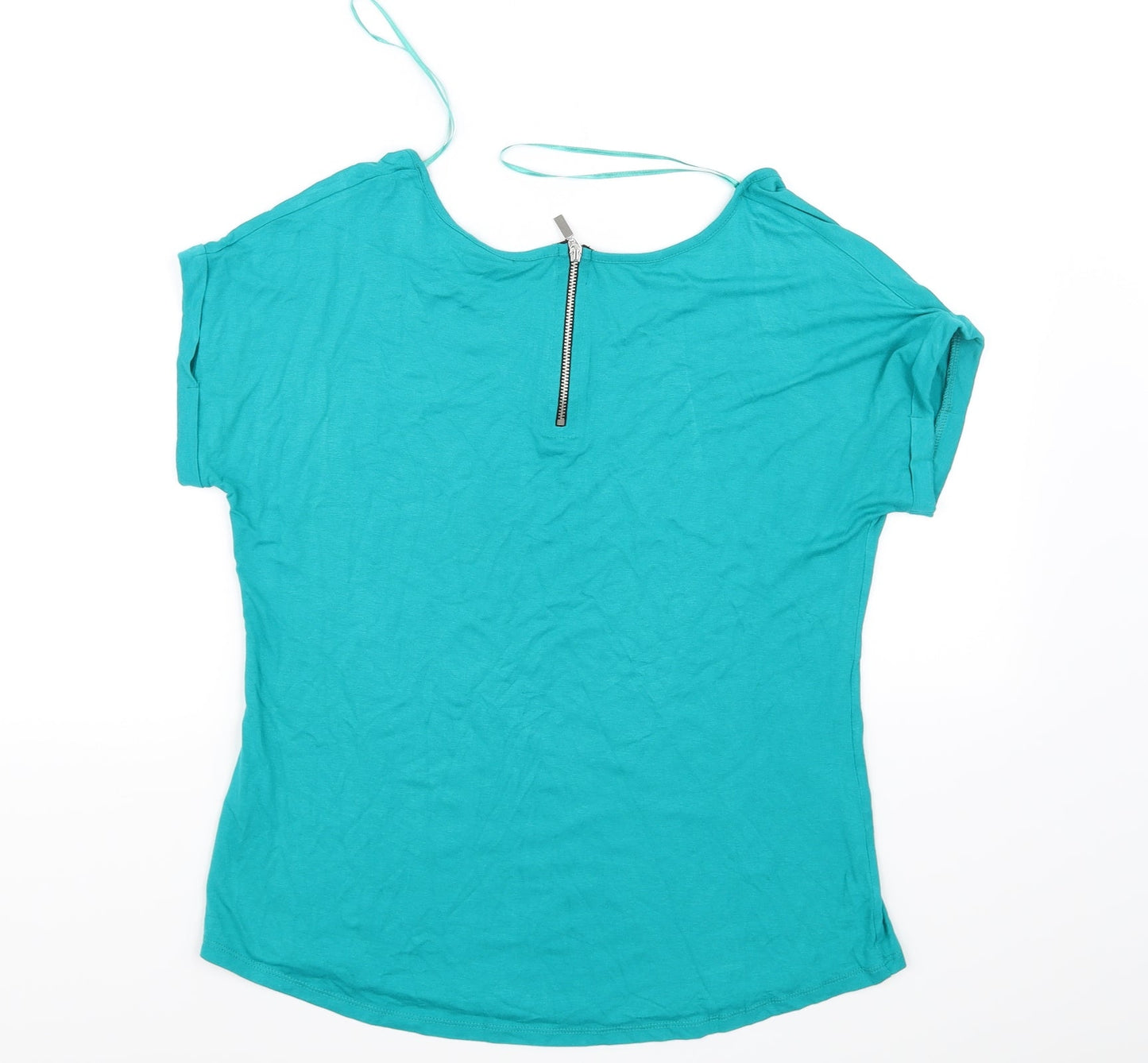 Womens UK Size 12 Selected Green Basic Blouse