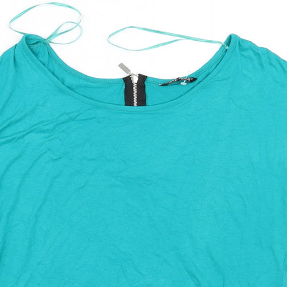Womens UK Size 12 Selected Green Basic Blouse