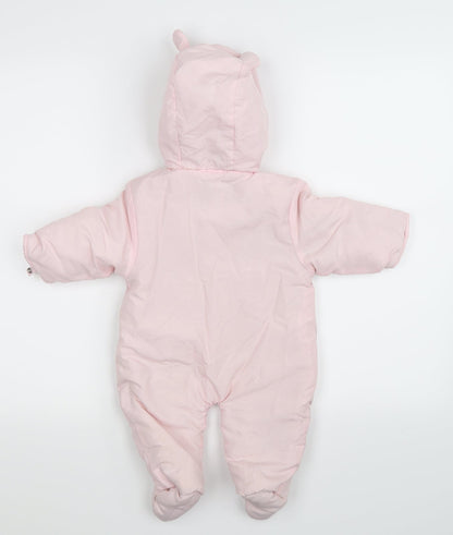 Babytown Girls Pink   Coverall One-Piece Size 3-6 Months