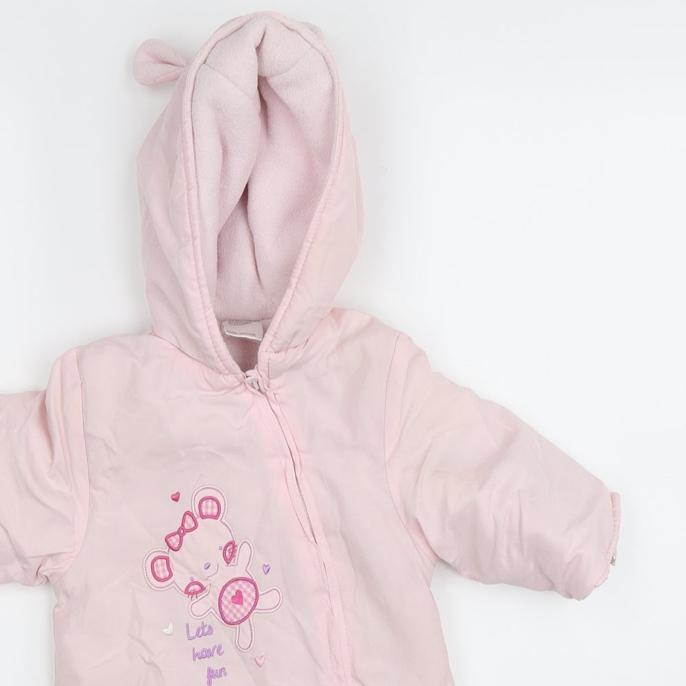 Babytown Girls Pink   Coverall One-Piece Size 3-6 Months