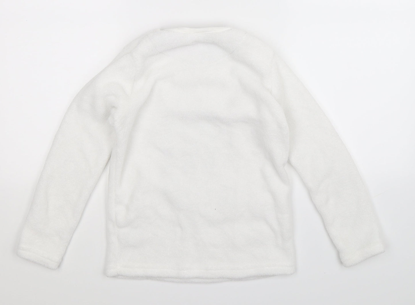 Primark Girls White  Fleece Pullover Sweatshirt Size 9-10 Years  - Minnie Mouse