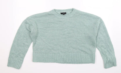 New Look Womens Green  Knit Pullover Jumper Size M