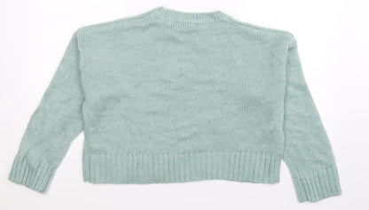 New Look Womens Green  Knit Pullover Jumper Size M