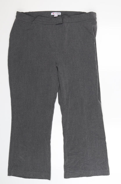 Womens UK Size 18 Glamorous Regular Fit  Grey Trousers