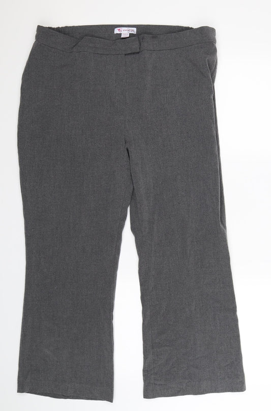 Womens UK Size 18 Glamorous Regular Fit  Grey Trousers