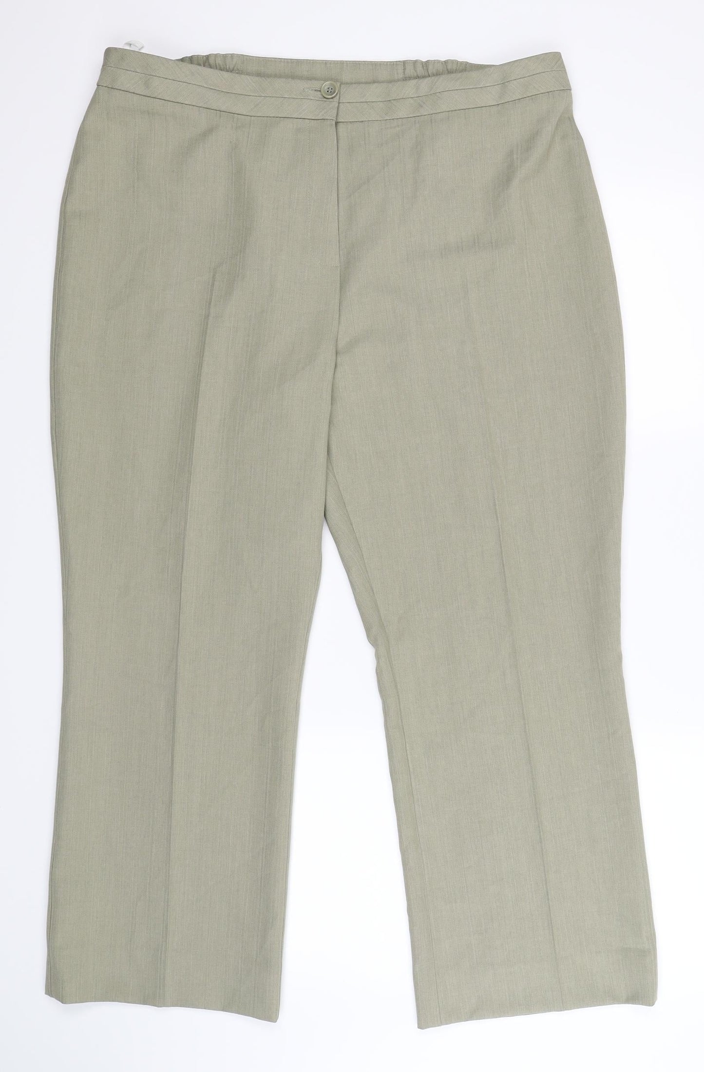 Womens UK Size 18 Marks and Spencer Regular Fit  Green Trousers