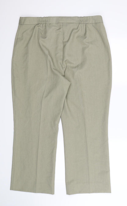 Womens UK Size 18 Marks and Spencer Regular Fit  Green Trousers