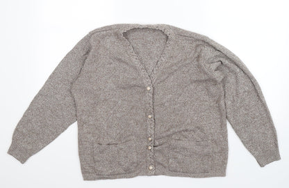 Merry Gold Womens Beige  Knit Cardigan Jumper Size S