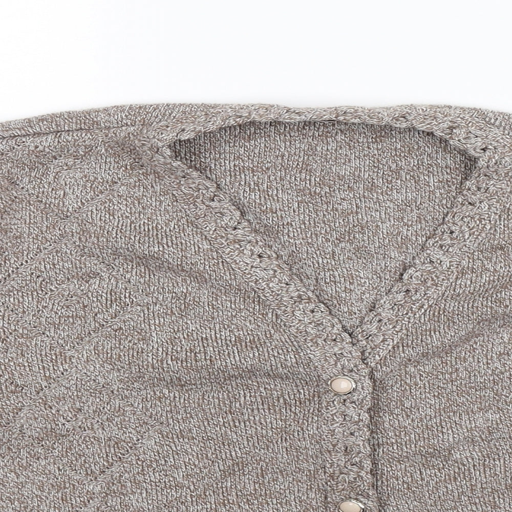 Merry Gold Womens Beige  Knit Cardigan Jumper Size S