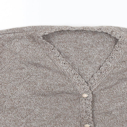 Merry Gold Womens Beige  Knit Cardigan Jumper Size S