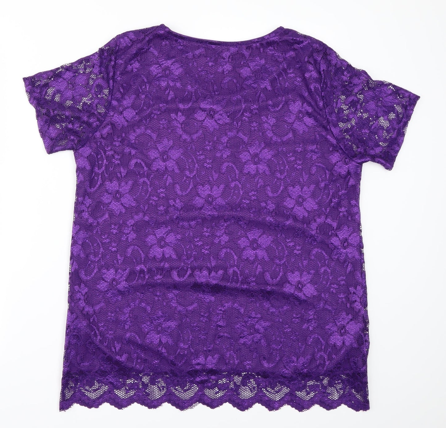 Womens UK Size 16 Nouvelle Purple Basic Blouse