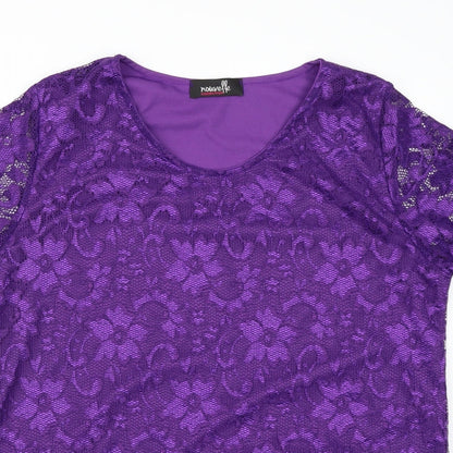 Womens UK Size 16 Nouvelle Purple Basic Blouse