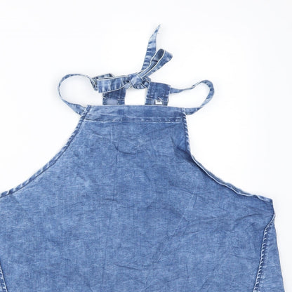 Womens UK Size M Preworn Blue Basic Blouse