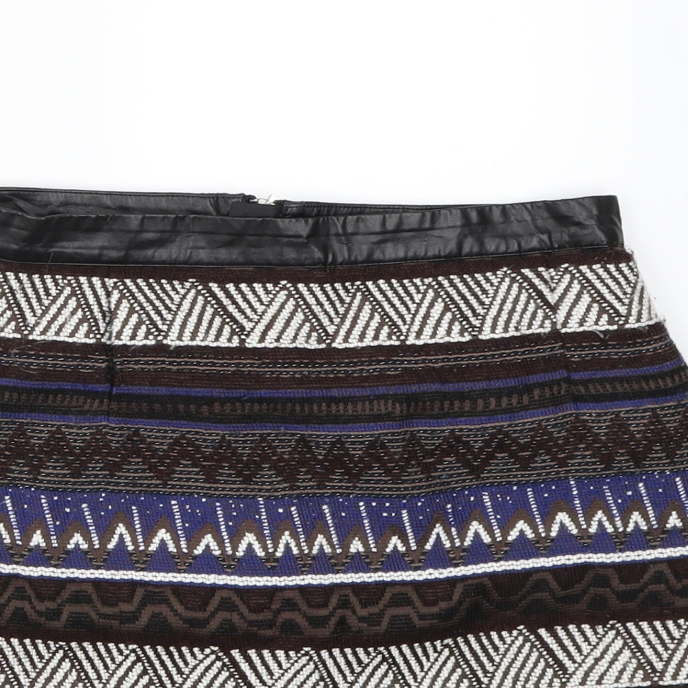 H&M Womens Brown   A-Line Skirt Size 8