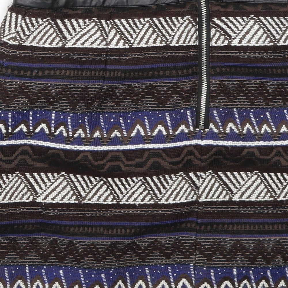 H&M Womens Brown   A-Line Skirt Size 8