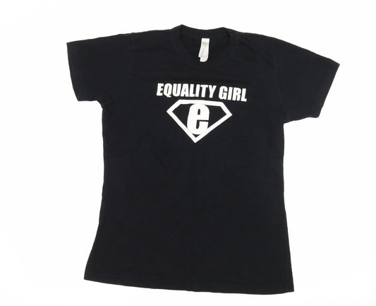 B&C collection Womens Black  Jersey Basic T-Shirt Size L  - Equality Girl