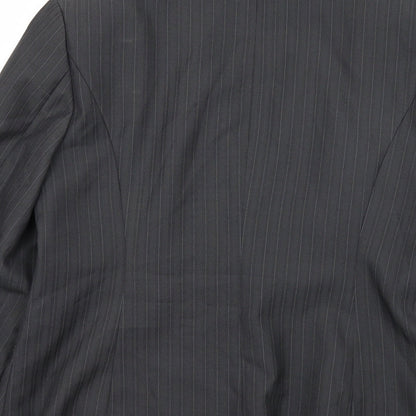 George Womens Grey Striped  Jacket Suit Jacket Size 14