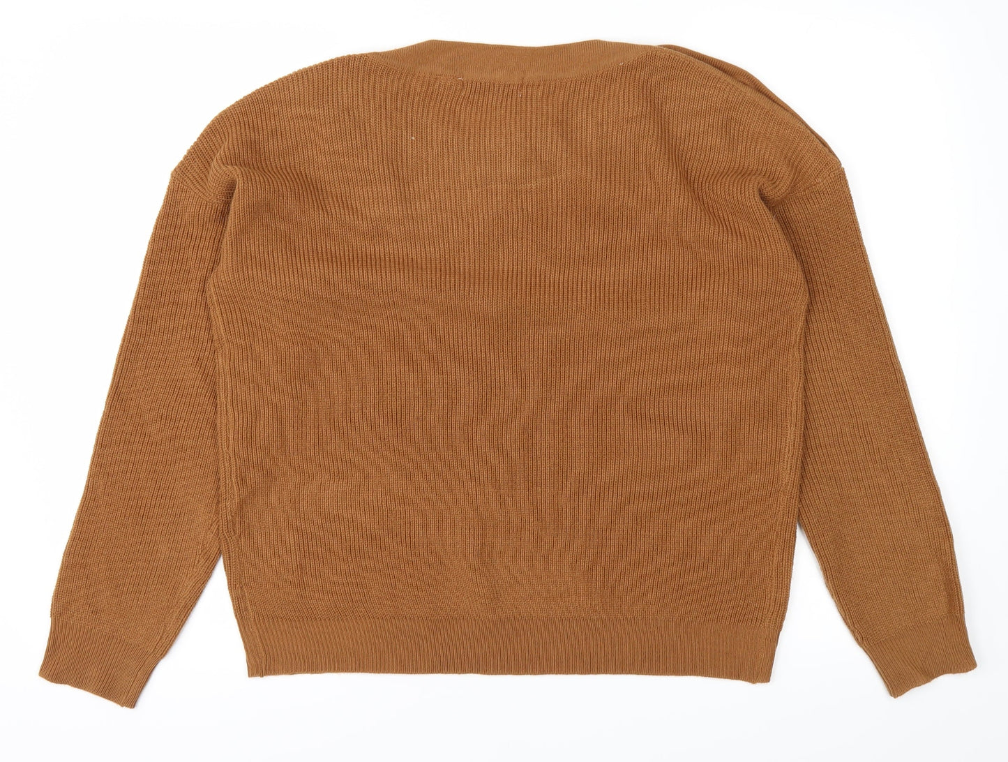 Brave Soul Womens Brown  Knit Pullover Jumper Size S