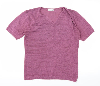 Womens UK Size 10 Berkertex Purple Basic T-Shirt