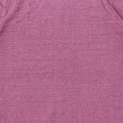 Womens UK Size 10 Berkertex Purple Basic T-Shirt