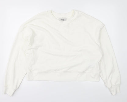 Pull&Bear Womens White   Pullover Jumper Size M