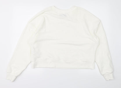 Pull&Bear Womens White   Pullover Jumper Size M
