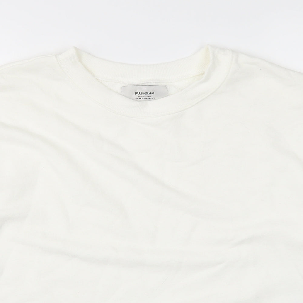 Pull&Bear Womens White   Pullover Jumper Size M