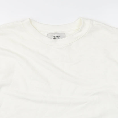 Pull&Bear Womens White   Pullover Jumper Size M