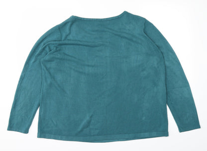 BM Womens Blue  Knit Pullover Jumper Size XL