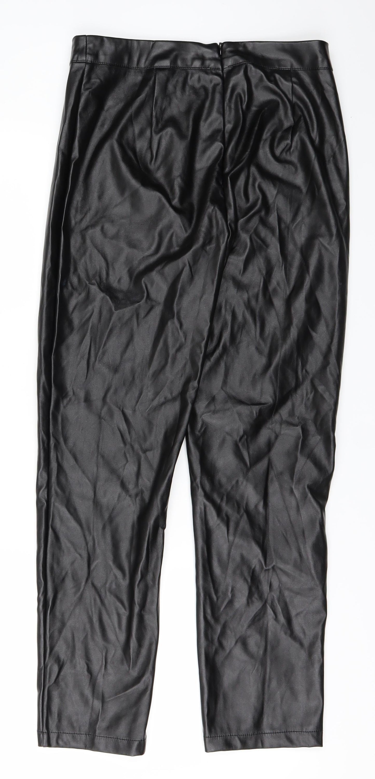 PRETTYLITTLETHING Womens Black   Trousers  Size 8 L25 in